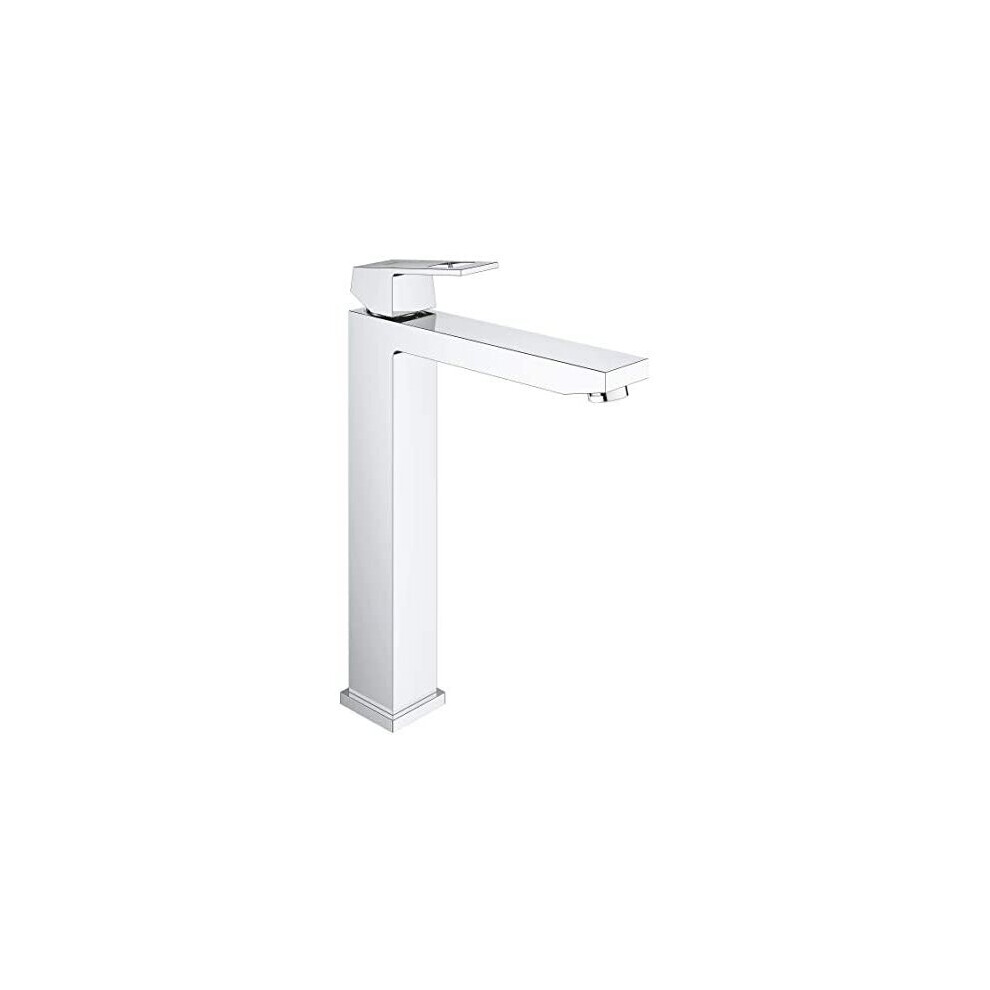 GROHE 23406000 Eurocube Bathroom Tap for Free-Standing Basins (Smooth Body, Extra High Spout and Ecojoy)