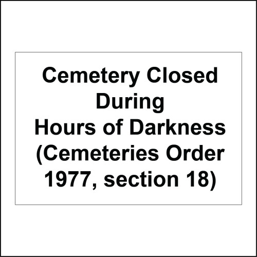 (600 x 450mm - 24 x 18, D - 1mm Pvc Foamex) GG029 Cemetery Closed ...