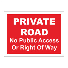 (600 x 450mm - 24 x 18, E - 3mm Standard Foamex Foamboard) VE429 Private Road No Public Access Or Right Of Way Sign Residents Vehicles 600mm x 450mm B - Magnetic - Vehicle Grade