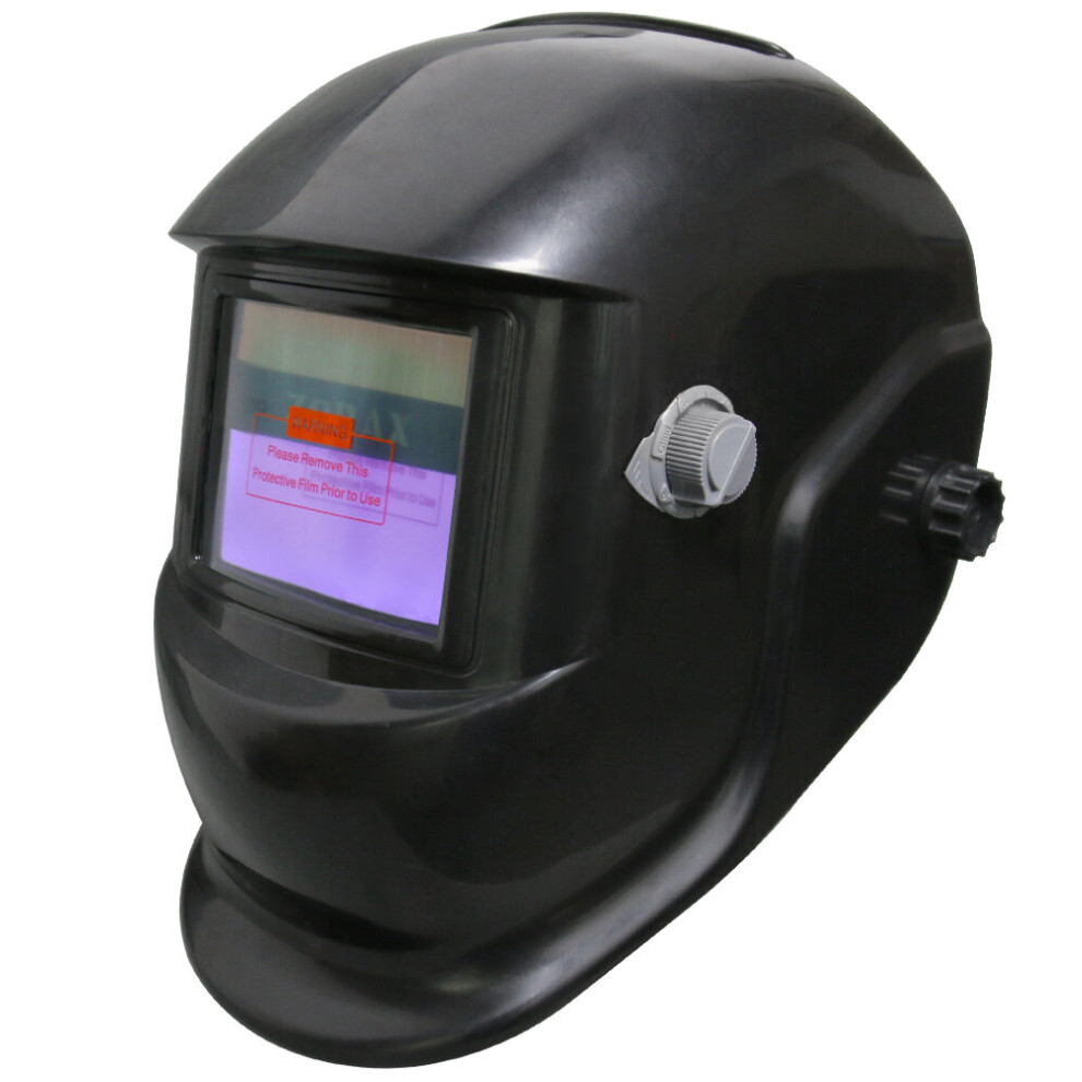 (Black) ZORAX WH86 Auto Darkening Solar Power Welding Helmet Welder Mask Grinding