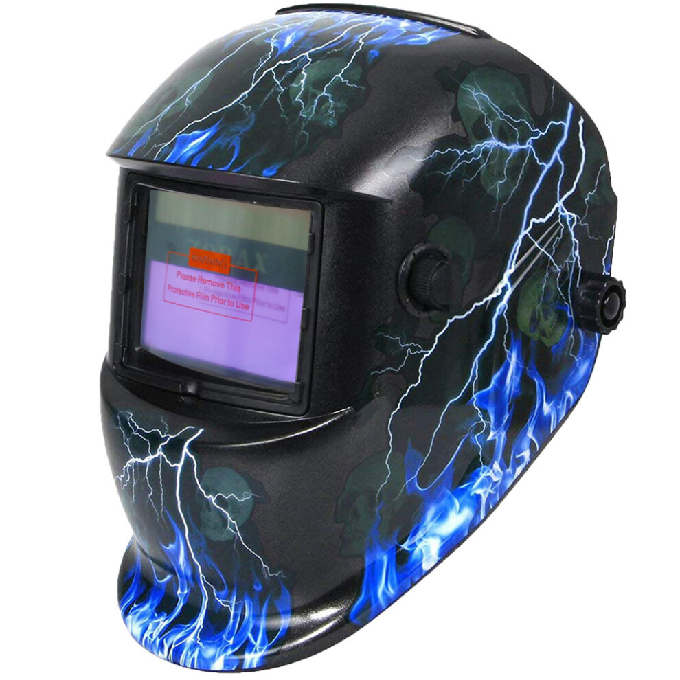 (LIGHTENING) ZORAX WH86 Auto Darkening Solar Power Welding Helmet Welder Mask Grinding