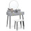 Dressing Table & Stool w/ 3-Color Adjustable & Dimmable LED Light 1