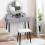 Dressing Table & Stool w/ 3-Color Adjustable & Dimmable LED Light 7