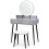 Dressing Table & Stool w/ 3-Color Adjustable & Dimmable LED Light 9