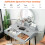 Dressing Table & Stool w/ 3-Color Adjustable & Dimmable LED Light 3