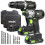 MYLEK Mylek 20v Combo Brushless Hammer Action Drill and Impact Driver Set 1