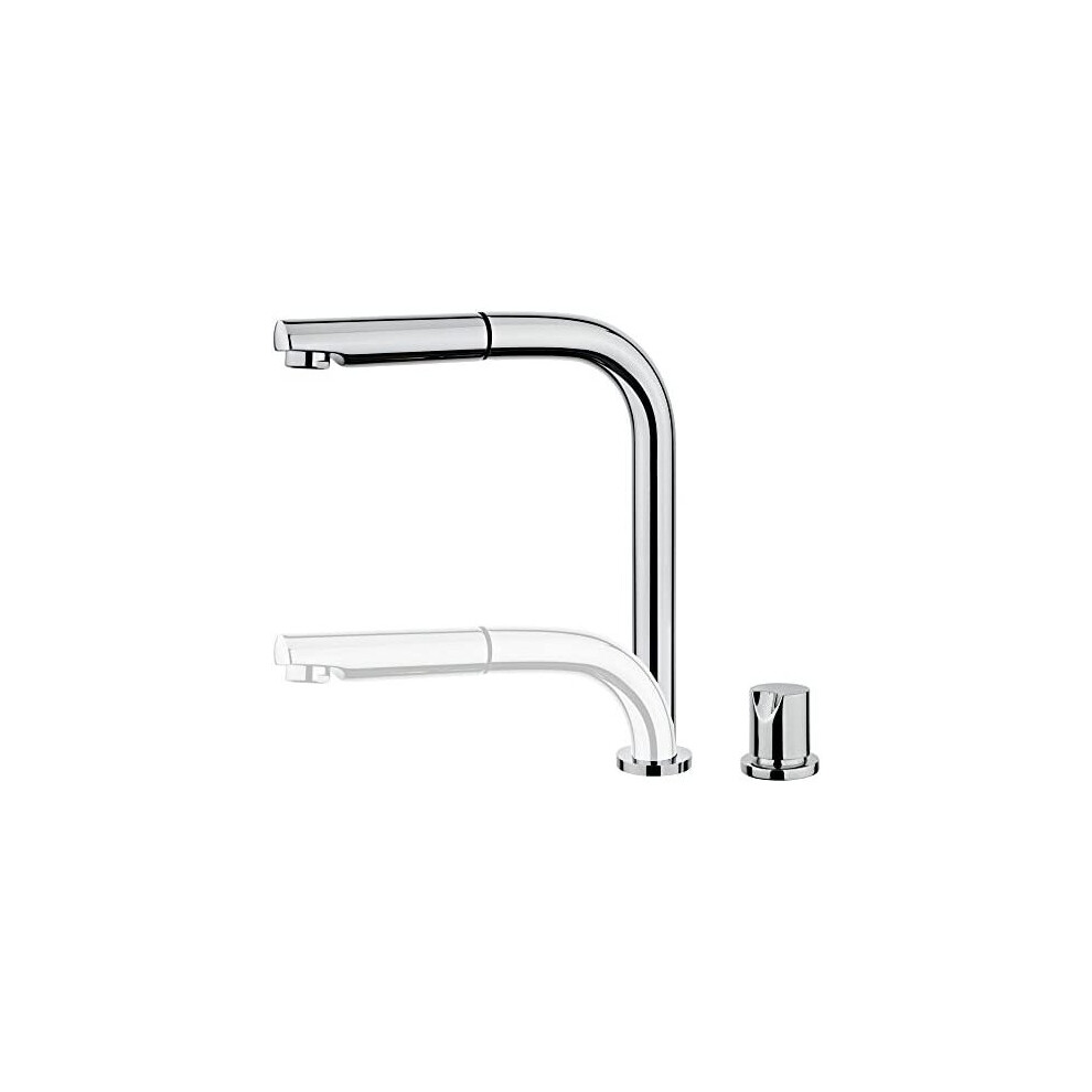 Teka 509830200 Chromed Kitchen Sink Tap With Pull-Out Spout From Auk 983 - Grey 8421152112731