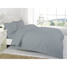 (King, Grey) Egyptian Cotton Duvet Quilt Cover & Pillowcase