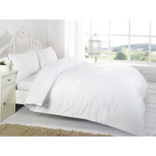 (King, White) Egyptian Cotton Duvet Quilt Cover & Pillowcase