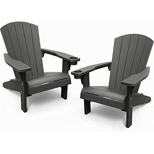 Keter Keter 247060 Alpine Adirondack Gartenstuhl, Graphit Grau