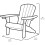 Keter Keter 247060 Alpine Adirondack Gartenstuhl, Graphit Grau 8