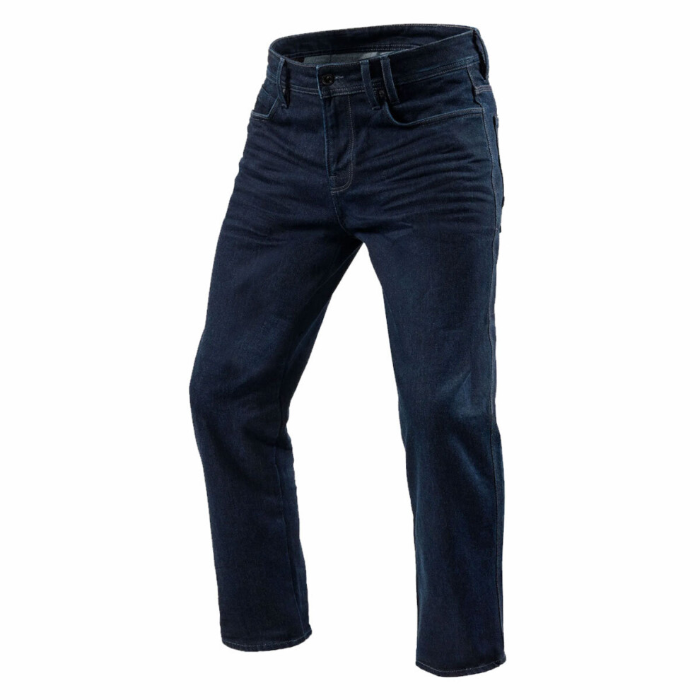 (33 (Short Leg)) Revit Lombard 3 Regular Fit Riding Denim Jeans Used Dark Blue-image-OPC-P9QV2HC-NEW