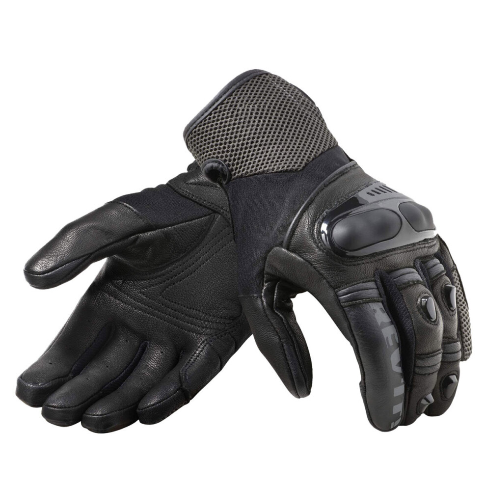(2XL) Revit Metric Summer Short Leather Gloves Black / Anthracite-image-OPC-P9QV5WF-NEW
