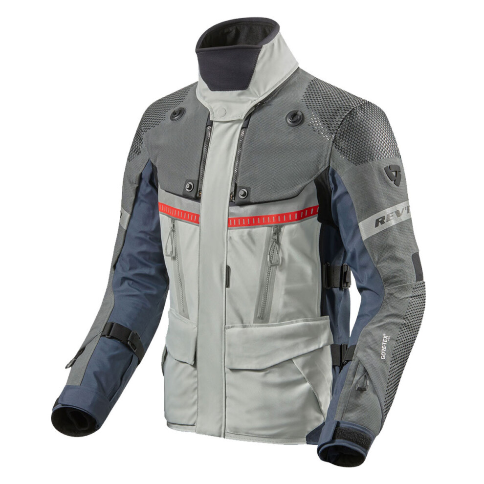 (L) Revit Dominator 3 All Season Adventure Gore-Tex Jacket Silver / Blue / Grey-image-OPC-P9QV6DJ-NEW
