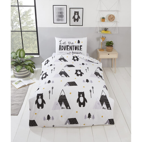 (Single) Studio Kids Scandi Bears Duvet Cover Set Multi Children's Bedding