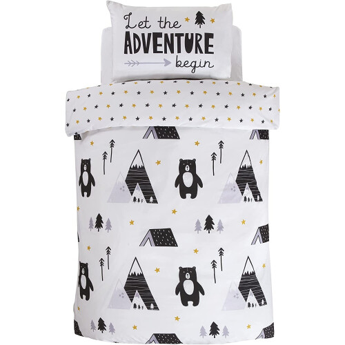 (Single) Studio Kids Scandi Bears Duvet Cover Set Multi Children's Bedding 2
