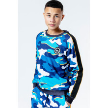 (Multi, 9/10Y) HYPE BLUELINE CAMO KIDS CREW NECK