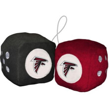 Fremont Die NFL Atlanta Falcons 3"""" Fuzzy Dice 3"""" Kolory drużyny