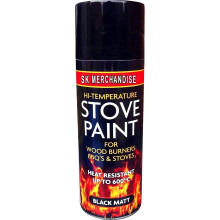(1 x Pc) Black Heat Resistant Stove Matt Spray Paint