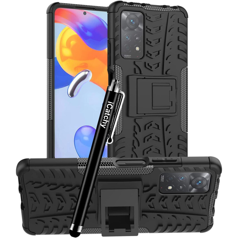 (Black) For Redmi Note 11 Pro 5G Rugged Shockproof Cover Black 5056298011964
