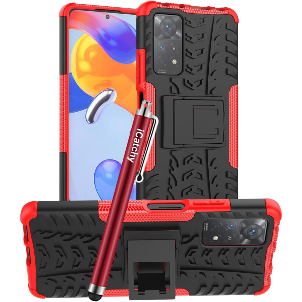 (Red) For Mi Note 11 Pro 5G Rugged Shockproof Cover Red 5056298011988