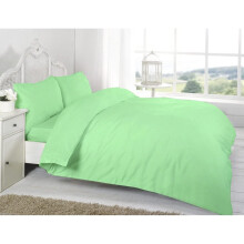 (King, Mint Green) Duvet Cover Set Percal Quilt Cover & Pillow Cases