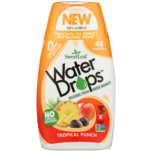 Wisdom Natural, SweetLeaf, Gocce di Acqua, Rinfrescante Stevia per l'Acqua, Tropical Punch, 1.62 fl oz (48 ml)