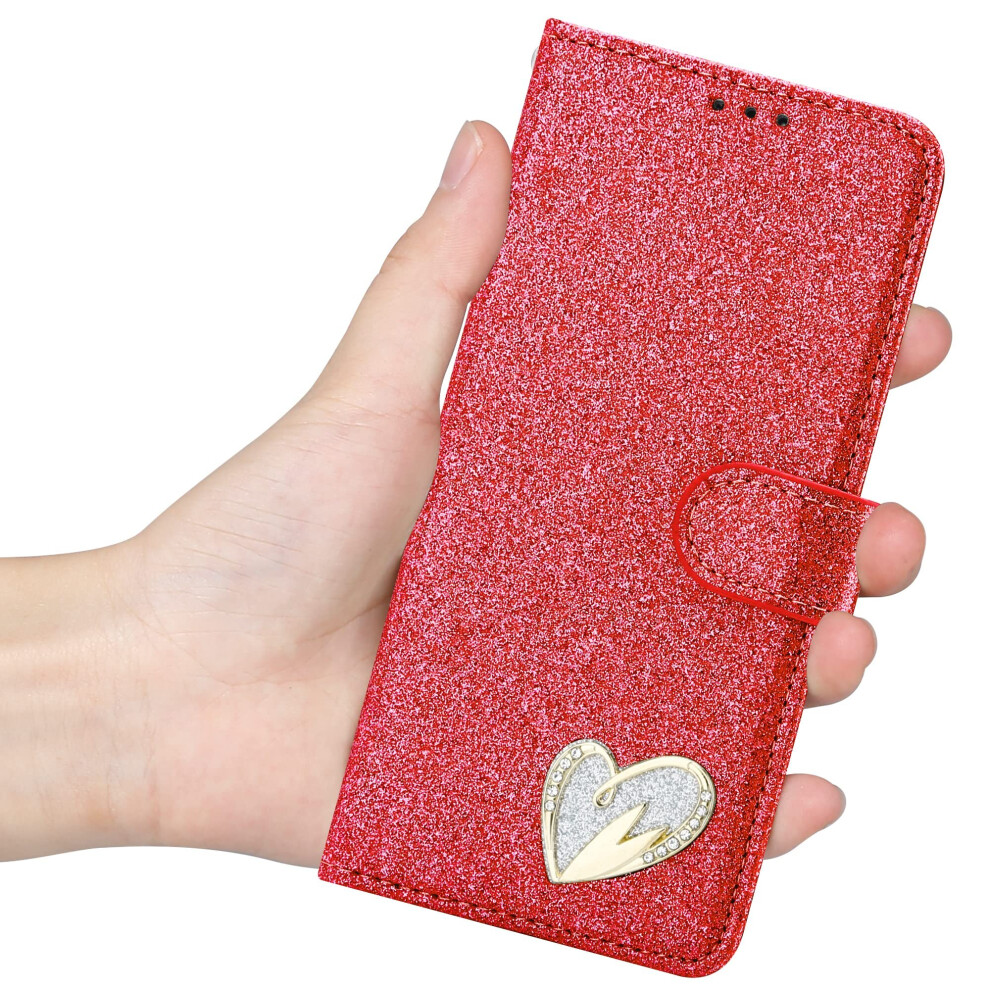 red--samsung-galaxy-a13-4g-gliter-wallet-case-cover