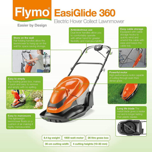 Flymo Flymo Easi Glide Lawnmower 360 - 36cm Cutting Width