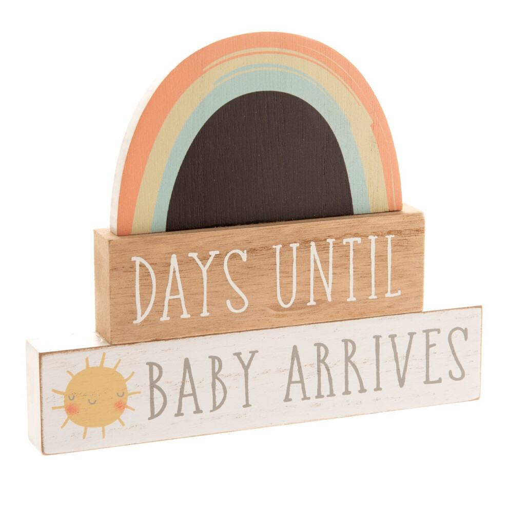 Petit Cheri Mdf Countdown Plaque "Days Until Baby Arrives"