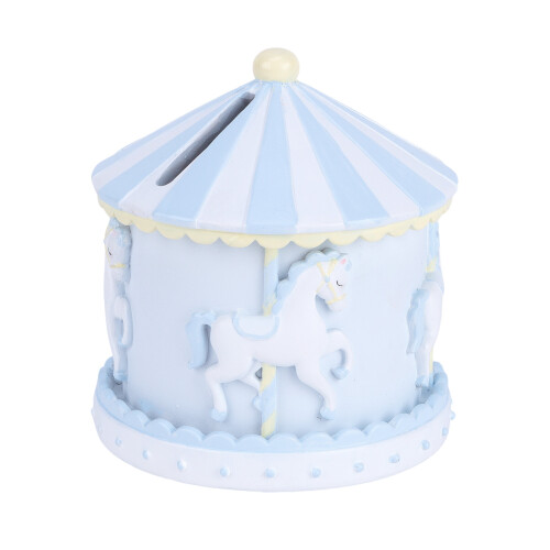 WIDDOP and Co. Hello Baby Carousel Money Box 11cm -Blue 1