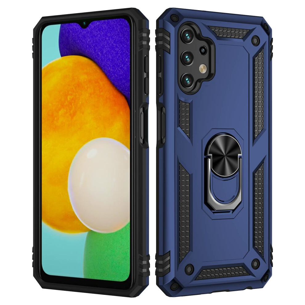 (Blue) Samsung Galaxy A13 4G Ringcase Shockproof Cover Blue 5056298011810