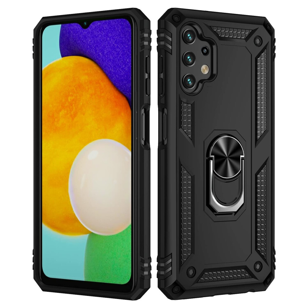 (Black) Samsung Galaxy A13 4G Ringcase Shockproof Cover Black 5056298011803