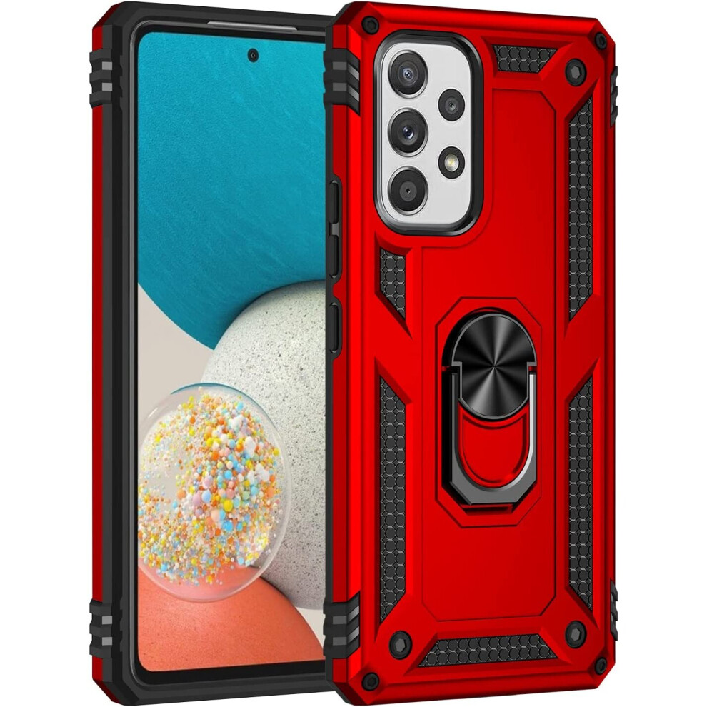 (Red) Samsung Galaxy A53 5G Ringcase Shockproof Cover Red 5056298011858