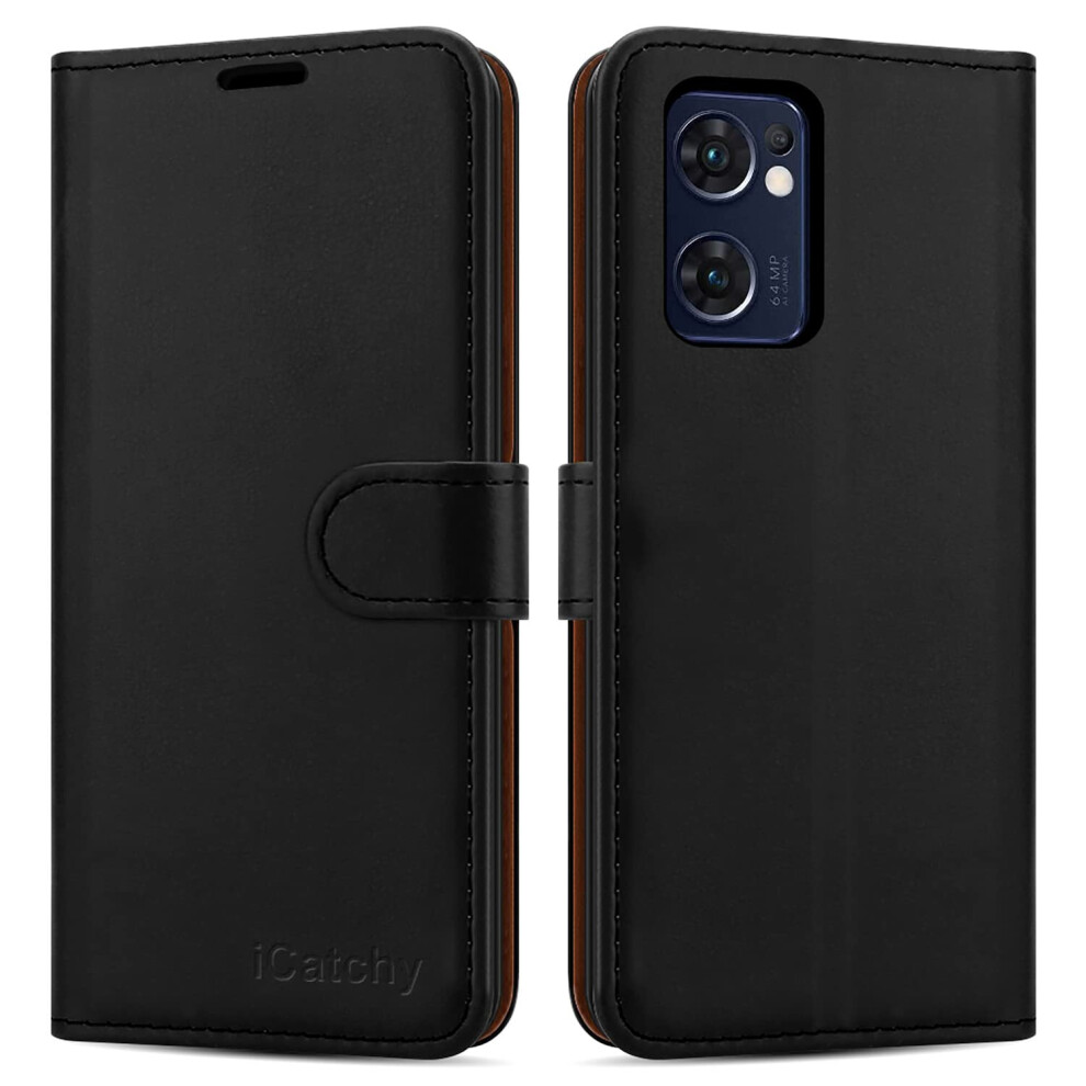 (Black) For Oppo Find X5 Lite Phone Wallet Leather Case Black 5056298011933