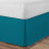 (4FT Small Double, Teal) Plain Cotton Percale Platform Base Valance Pleated 1