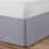 (4FT Small Double, Grey) Plain Cotton Percale Platform Base Valance Pleated 1