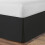 (Super King, Black) Plain Cotton Percale Platform Base Valance Pleated 1