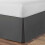 (Super King, Charcoal) Plain Cotton Percale Platform Base Valance Pleated 1