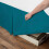 (4FT Small Double, Teal) Plain Cotton Percale Platform Base Valance Pleated 3