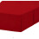 (4FT Small Double,  Red) Plain Cotton Percale Platform Base Valance Pleated 2