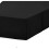(Super King, Black) Plain Cotton Percale Platform Base Valance Pleated 2