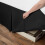(Super King, Black) Plain Cotton Percale Platform Base Valance Pleated 3