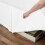 (Super King, White) Plain Cotton Percale Platform Base Valance Pleated 3