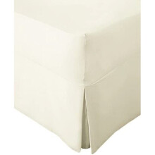 ( Double, Cream) 100% Egyptian Cotton Fitted Valance Sheet Pleated