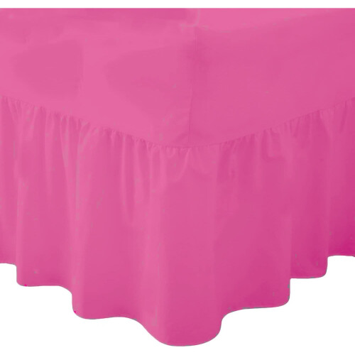 (4FT Small Double, Fuscis) Luxury Percale Fitted Valance Sheet Non Iron Sheet