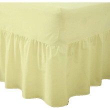 (4FT Small Double, Lemon) Luxury Percale Fitted Valance Sheet Non Iron Sheet