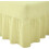 (4FT Small Double, Lemon) Luxury Percale Fitted Valance Sheet Non Iron Sheet 1