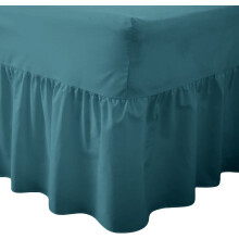 (Single, Teal) Luxury Percale Fitted Valance Sheet Non Iron Sheet