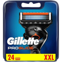 Pack de 24 recambios de cuchillas de afeitar Gillette ProGlide para hombre con recortador de precisión, 5 cuchillas antifricción